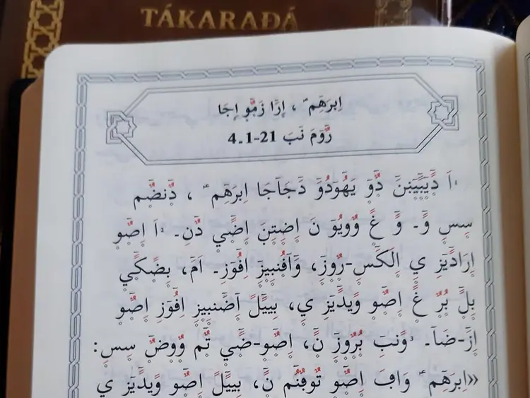 Page exemplaire en script Tem Adjami